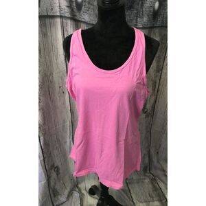 Clementine Womens 4.8 Oz. Cotton Racerback Tank Pink Posey NWOT